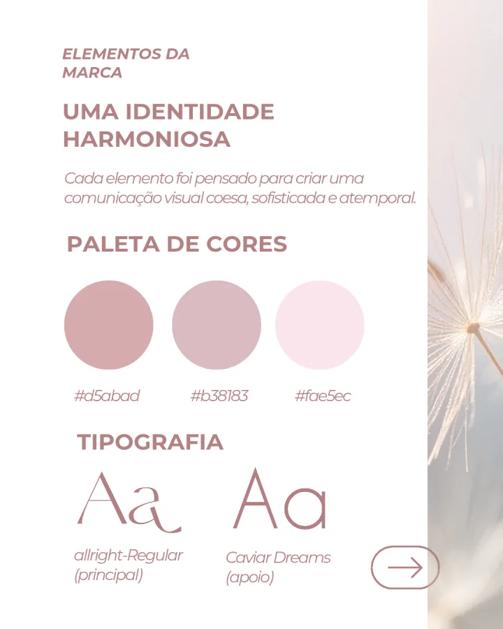 Paleta de cores e tipografia